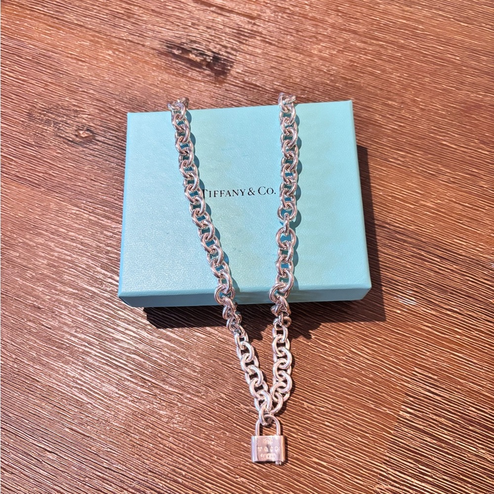 Tiffany & Co. Silver Chain with Lock Charm